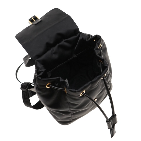 Versace Medusa Mini Backpack Black Nylon New - Picture 5 of 7